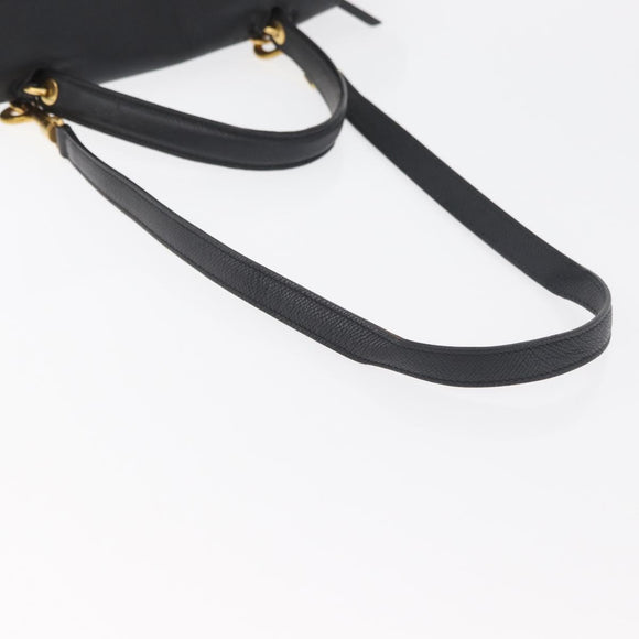 CELINE Belt Bag handtas leer 2-weg zwart goud Auth hk3731