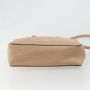 VALENTINO Hand Bag Leather 2way Beige Gold Auth hk3733A-5