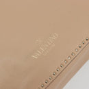 VALENTINO Hand Bag Leather 2way Beige Gold Auth hk3733A-19