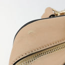 VALENTINO Hand Bag Leather 2way Beige Gold Auth hk3733A-10