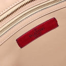 VALENTINO Hand Bag Leather 2way Beige Gold Auth hk3733A-21