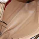 VALENTINO Hand Bag Leather 2way Beige Gold Auth hk3733A-11