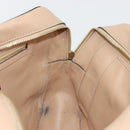 VALENTINO Hand Bag Leather 2way Beige Gold Auth hk3733A-22