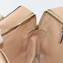 VALENTINO Hand Bag Leather 2way Beige Gold Auth hk3733A-23