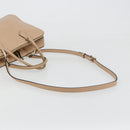 VALENTINO Hand Bag Leather 2way Beige Gold Auth hk3733A-9