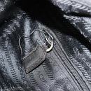 PRADA Chain Tote Bag Nylon Black Gold Auth hk3734A-22