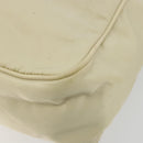 PRADA Shoulder Bag Nylon Ivory Silver Auth hk3735-14