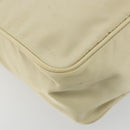 PRADA Shoulder Bag Nylon Ivory Silver Auth hk3735-15