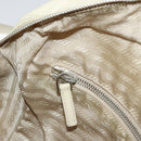 PRADA Shoulder Bag Nylon Ivory Silver Auth hk3735-22