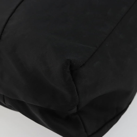 PRADA Shoulder Bag Nylon Black Silver Auth hk3736A