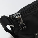 PRADA Shoulder Bag Nylon Black Silver Auth hk3736A-16