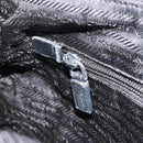 PRADA Shoulder Bag Nylon Black Silver Auth hk3736A-22
