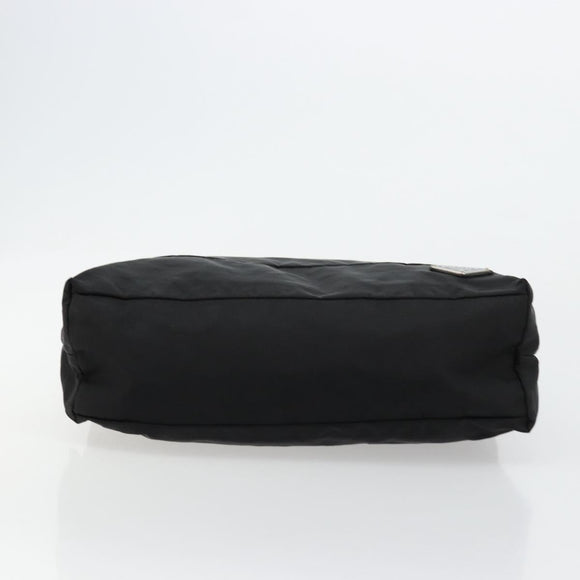 PRADA Shoulder Bag Nylon Black Silver Auth hk3736A