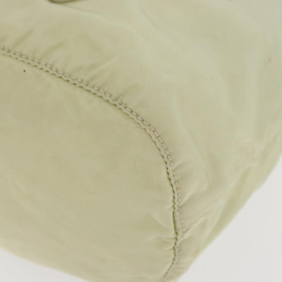 PRADA Purse Pouch Nylon Beige Auth hk3737