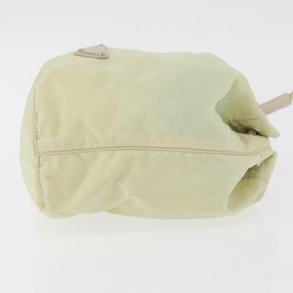 PRADA Purse Pouch Nylon Beige Auth hk3737