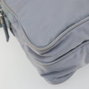 PRADA Shoulder Bag Nylon Light Blue Silver Auth hk3738-11