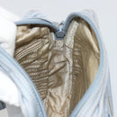 PRADA Shoulder Bag Nylon Light Blue Silver Auth hk3738-18
