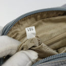 PRADA Shoulder Bag Nylon Light Blue Silver Auth hk3738-24