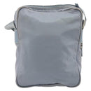 PRADA Shoulder Bag Nylon Light Blue Silver Auth hk3738-3