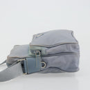 PRADA Shoulder Bag Nylon Light Blue Silver Auth hk3738-5