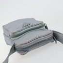PRADA Shoulder Bag Nylon Light Blue Silver Auth hk3738-6