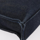 BURBERRY Blue Label Hand Bag Denim Blue Silver Auth hk3739A-10