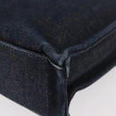 BURBERRY Blue Label Hand Bag Denim Blue Silver Auth hk3739A-11
