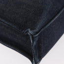 BURBERRY Blue Label Hand Bag Denim Blue Silver Auth hk3739A-12