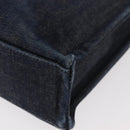 BURBERRY Blue Label Hand Bag Denim Blue Silver Auth hk3739A-13