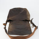 BALENCIAGA Bathas Schultertasche Leder Braun 163268 Auth hk3741-15