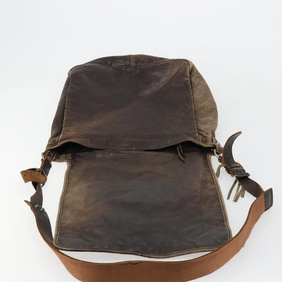 BALENCIAGA Bathas Schultertasche Leder Braun 163268 Auth hk3741