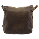 BALENCIAGA Bathas Schultertasche Leder Braun 163268 Auth hk3741-3