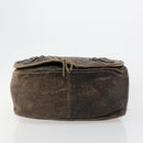 BALENCIAGA Bathas Schultertasche Leder Braun 163268 Auth hk3741-9