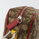 Christian Dior Trotter Canvas Raster Shoulder Bag Silver Beige Auth hk3743A-10
