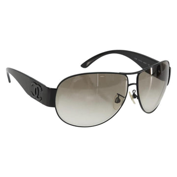 CHANEL Sunglasses plastic Black 4128 CC Auth hk3744A