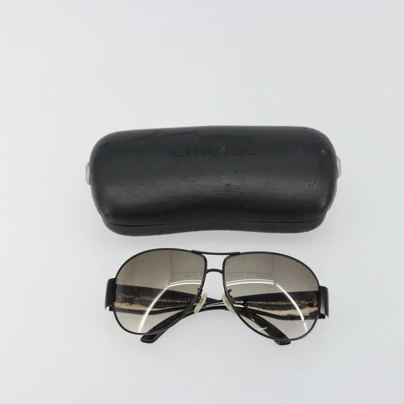 CHANEL Sunglasses plastic Black 4128 CC Auth hk3744A