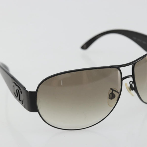 CHANEL Sunglasses plastic Black 4128 CC Auth hk3744A