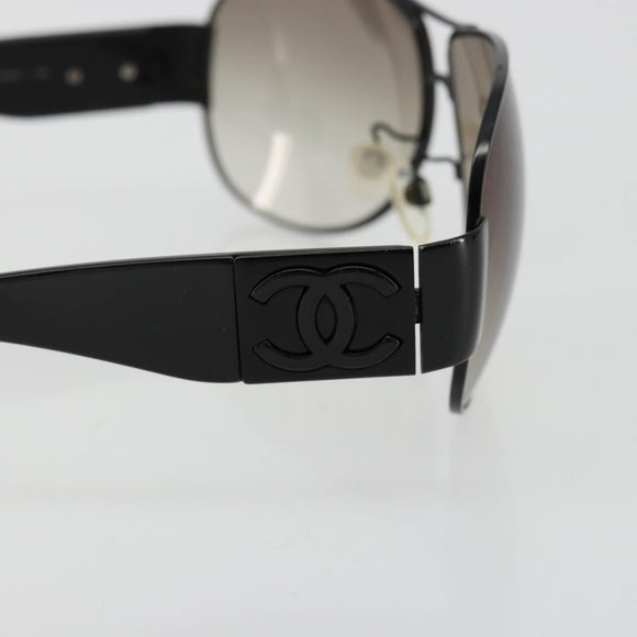 CHANEL Sunglasses plastic Black 4128 CC Auth hk3744A