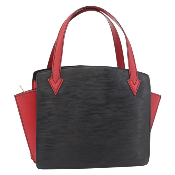 LOUIS VUITTON Epi Bicolor Varenne Hand Bag Black Red M52387 LV Auth hk3749