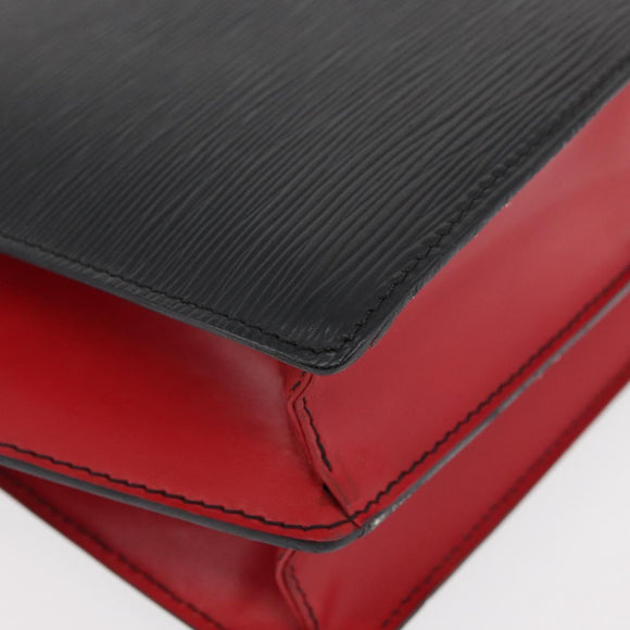 LOUIS VUITTON Epi Bicolor Varenne Hand Bag Black Red M52387 LV Auth hk3749