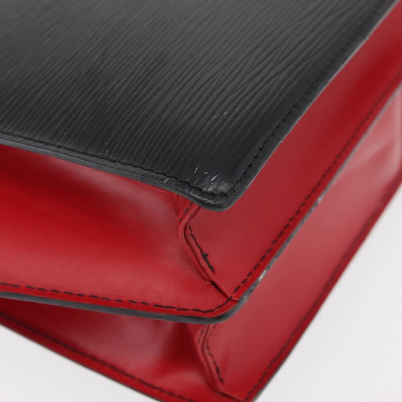 LOUIS VUITTON Epi Bicolor Varenne Hand Bag Black Red M52387 LV Auth hk3749