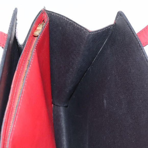 LOUIS VUITTON Epi Bicolor Varenne Hand Bag Black Red M52387 LV Auth hk3749
