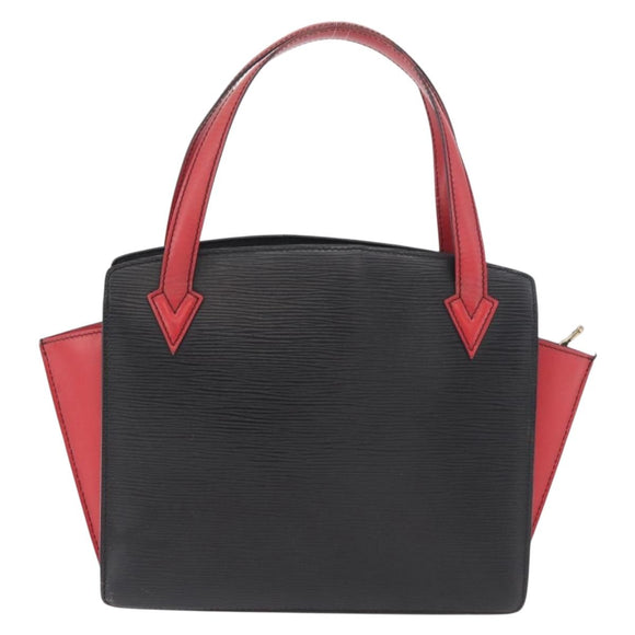 LOUIS VUITTON Epi Bicolor Varenne Hand Bag Black Red M52387 LV Auth hk3749