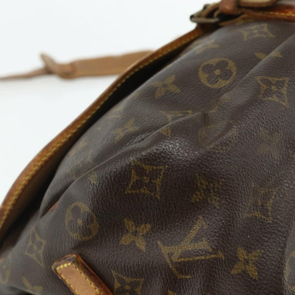 LOUIS VUITTON Monogram Saumur 35 Shoulder Bag M42254 LV Auth hk3754