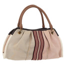 BOTTEGA VENETA Hand Bag Canvas Pink Auth hk3759A-1