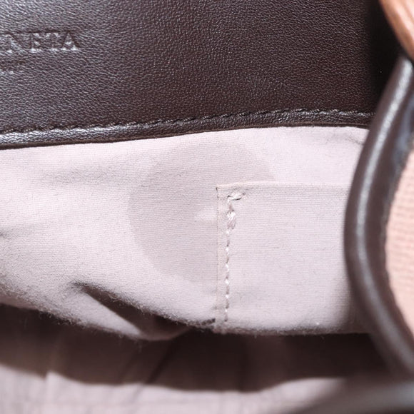 BOTTEGA VENETA Hand Bag Canvas Pink Auth hk3759A