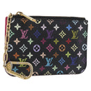 LOUIS VUITTON Multicolor Pochette ClesNM Coin Purse Black M60279 LV Auth hk3764-1