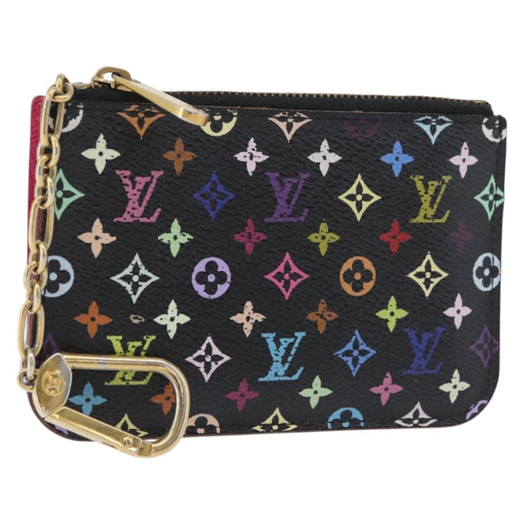 LOUIS VUITTON Multicolor Pochette ClesNM Coin Purse Black M60279 LV Auth hk3764