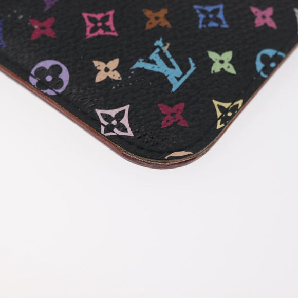 LOUIS VUITTON Multicolor Pochette ClesNM Coin Purse Black M60279 LV Auth hk3764