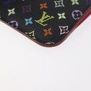LOUIS VUITTON Multicolor Pochette ClesNM Coin Purse Black M60279 LV Auth hk3764-16